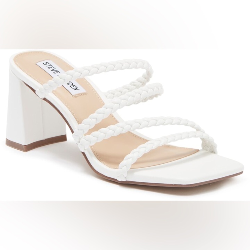 Steve Madden Dion Braided Sandals (White, 8M)